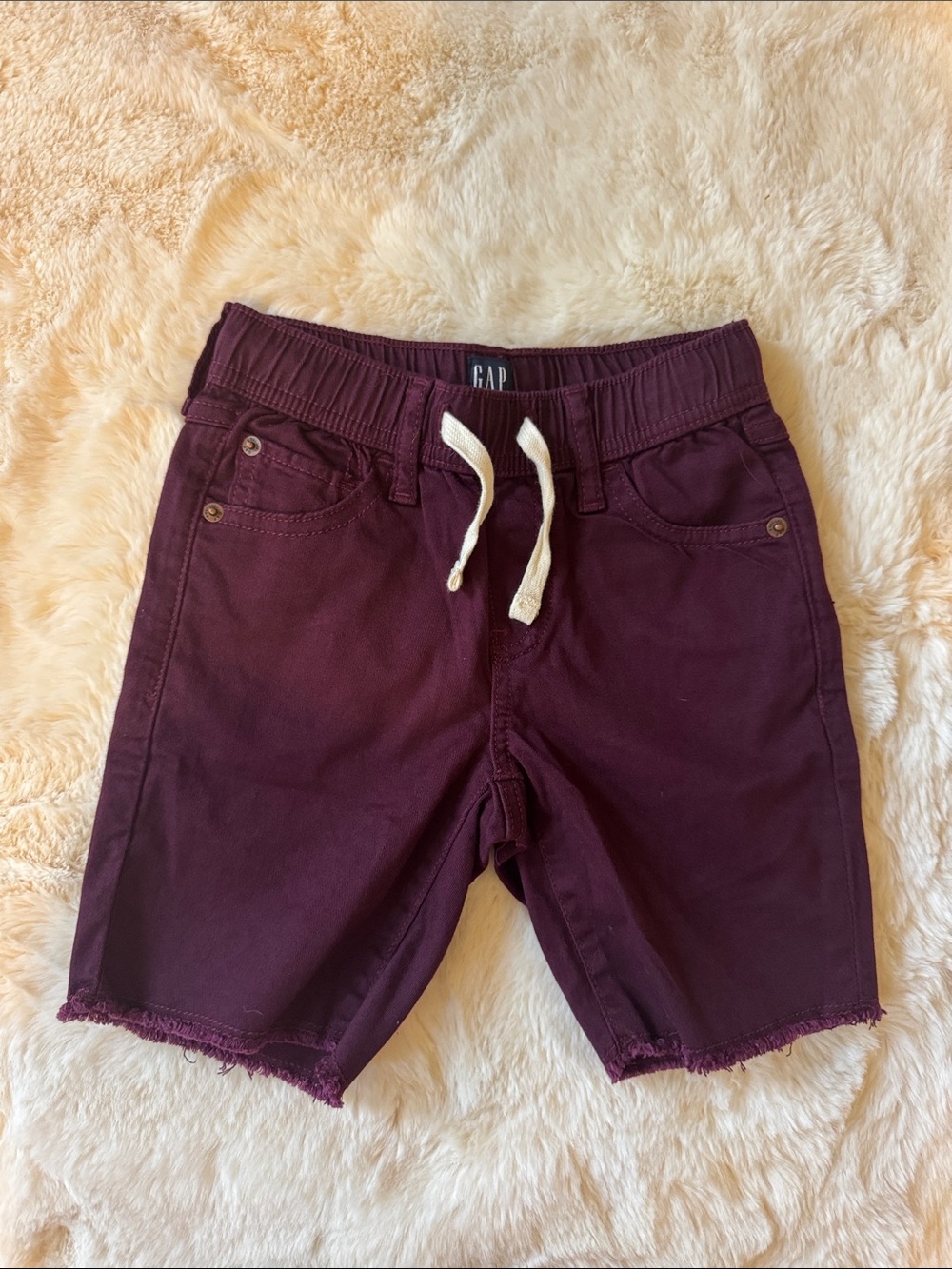 GAP Kids Boys Burgundy Drawstring Hybrid Shorts